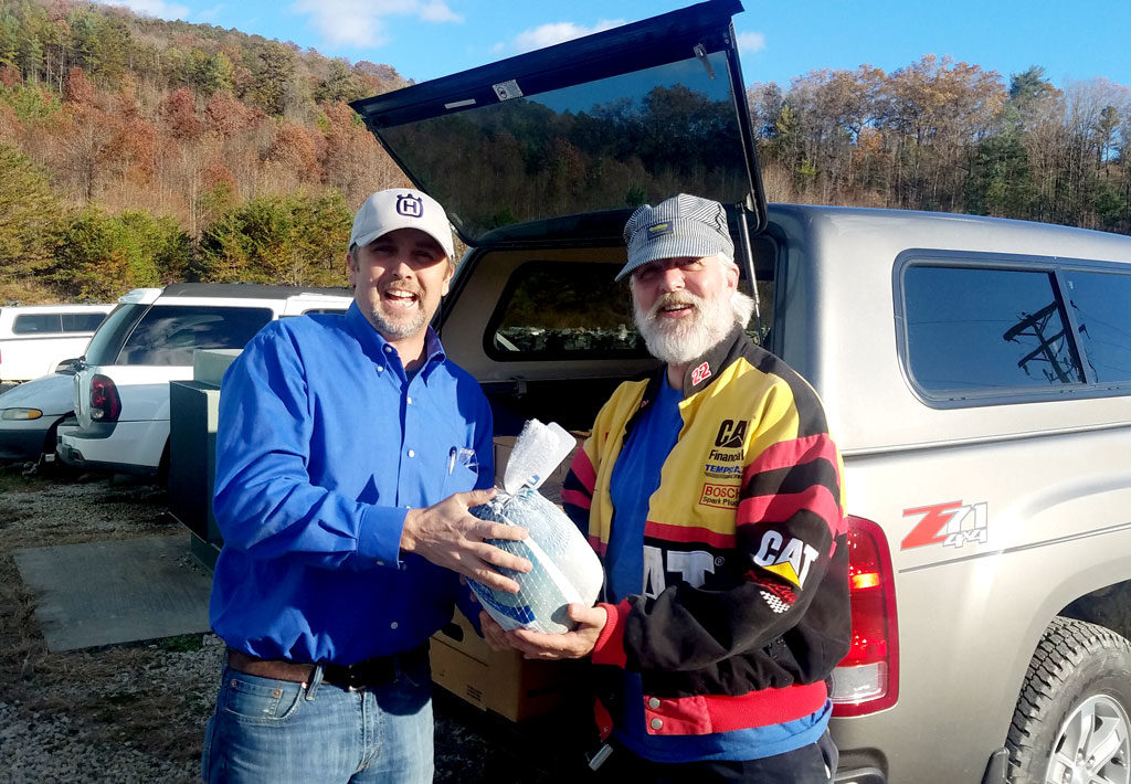 Buechel Stone Supplier - Handing Out Turkeys in 2018 in North Carolina