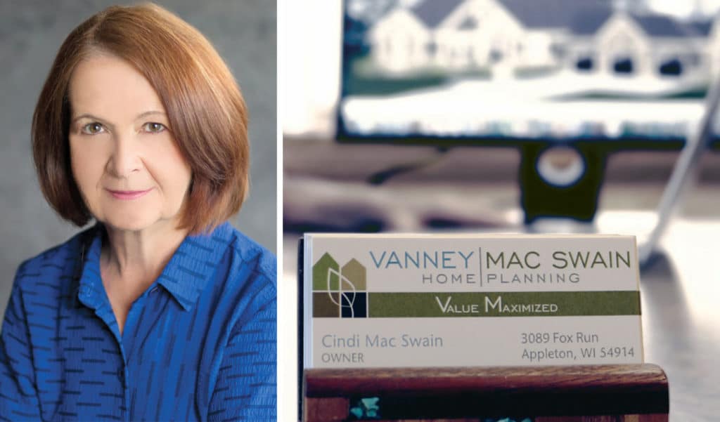 Veneer Stone Home Chief Architect Rendering and Cindi Mac Swain - businesscard