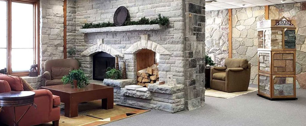Stone Veneer Showroom and Stone Product Displays at Buechel Stone's National Sales Location