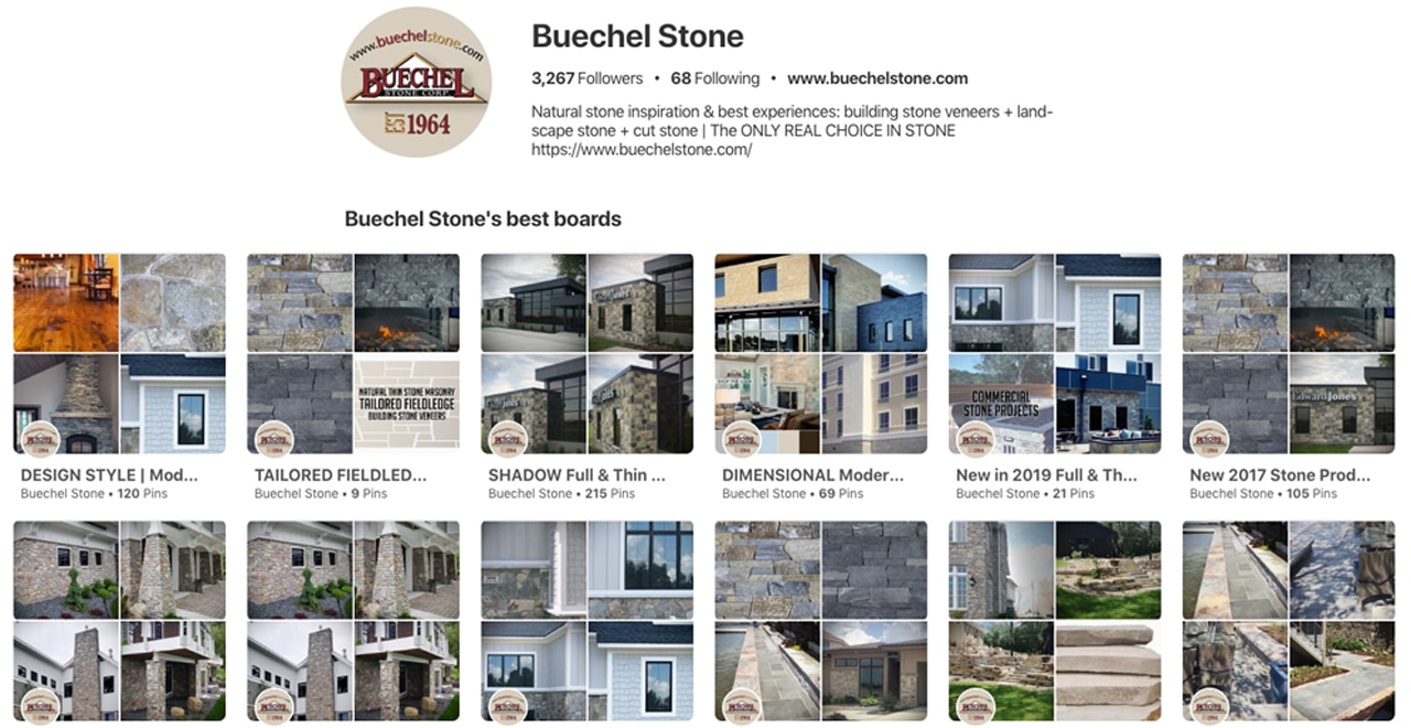 Buechel Stone's Pinterest account