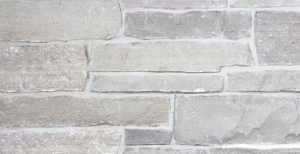 White Country Squire full stone veneer thin stone siding clad masonry interior design exterior stone home facade